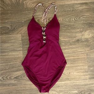 One Piece Swimsuit - Lace Up